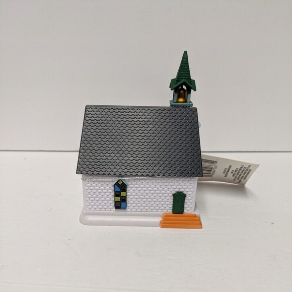 Xmas Christmas Village Steepled Church building, Cobblestone Corners Collection - Picture 3 of 8